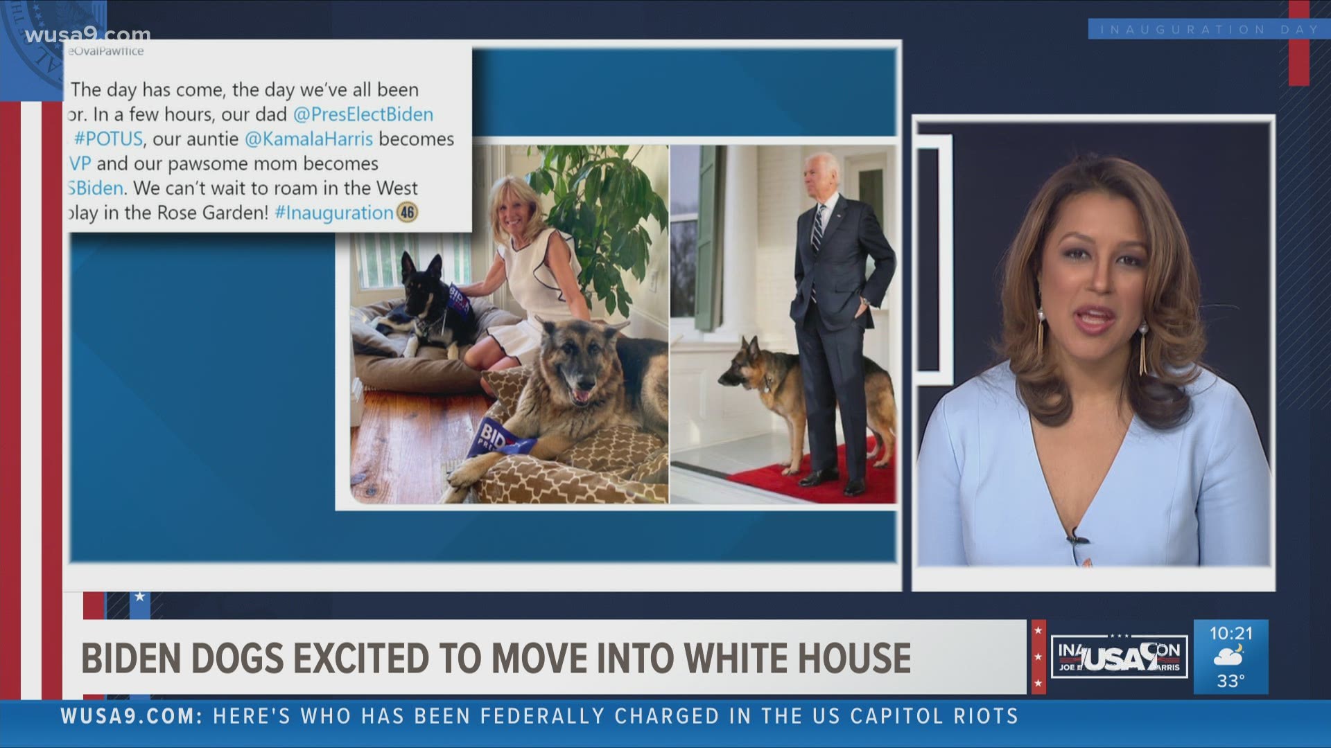 After four years of no dogs in th White House, the president and first lady will live with their two German Shepherds.