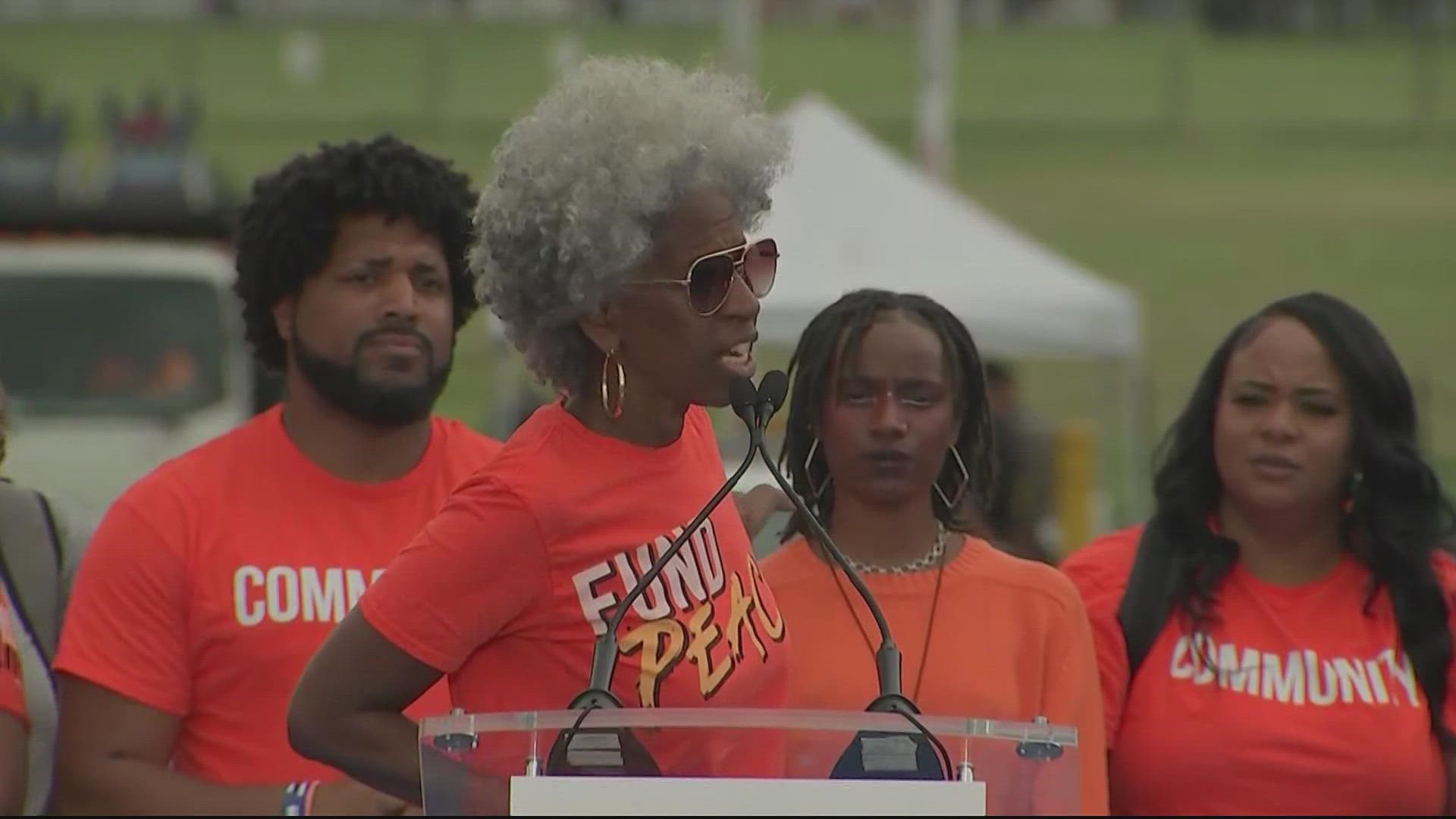 Thousands of rally goers listened to passionate speakers, many of whom are bonded by tragedy and trauma by the firing of a gun.