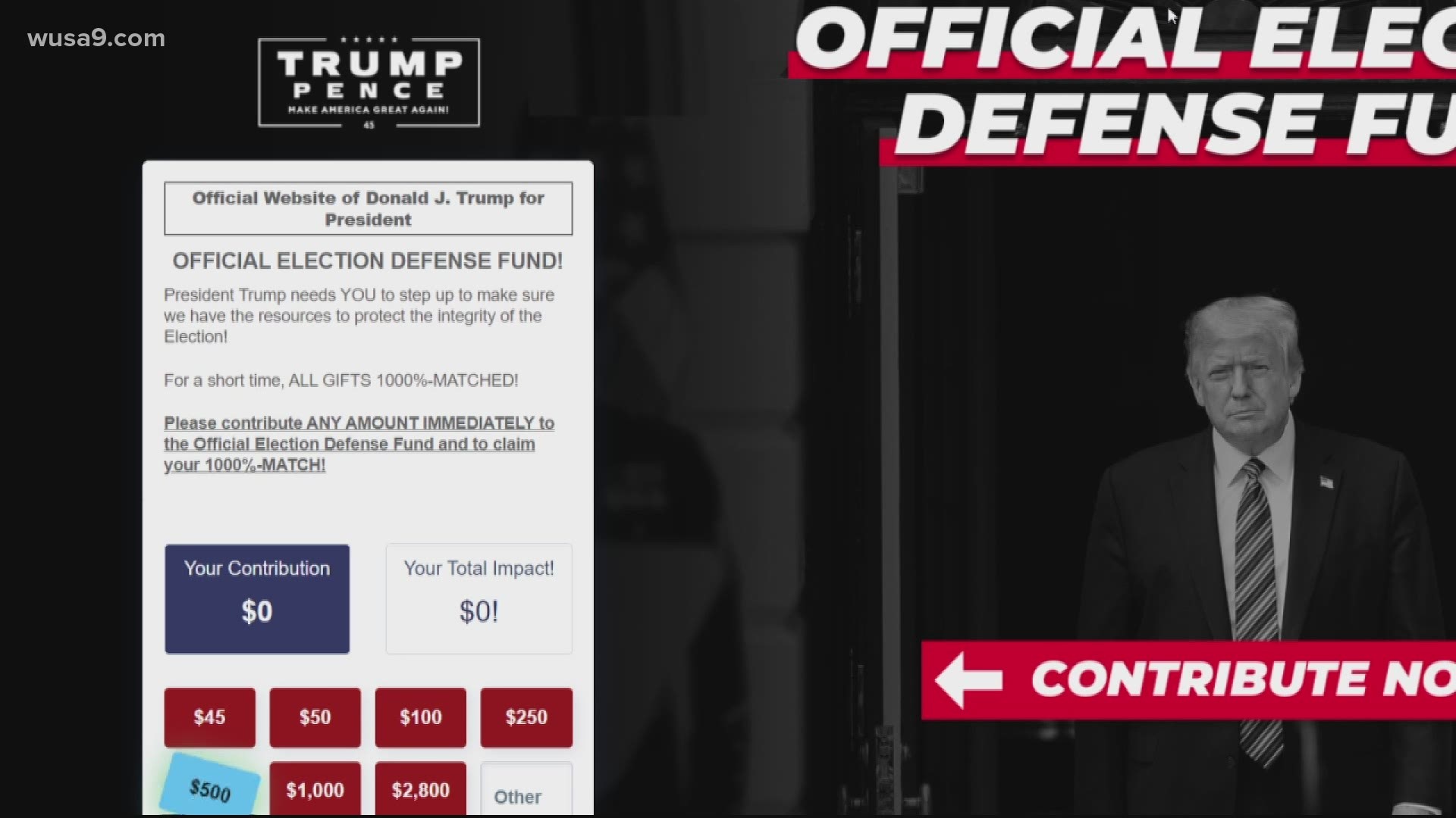 Verify Money for Trump's election defense fund goes elesewhere