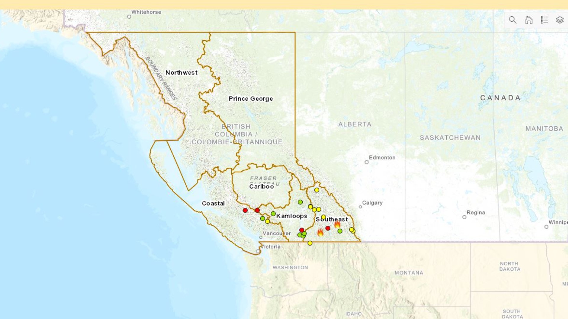 West Coast Wild Fires Map Do The Wildfires Stop In Canada