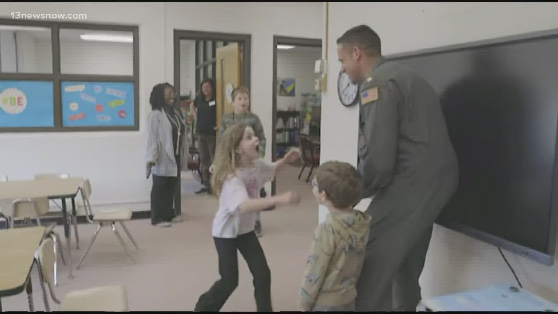 A homecoming you have to see! Two Chesapeake students got a special surprise at Southeastern Elementary School this week.