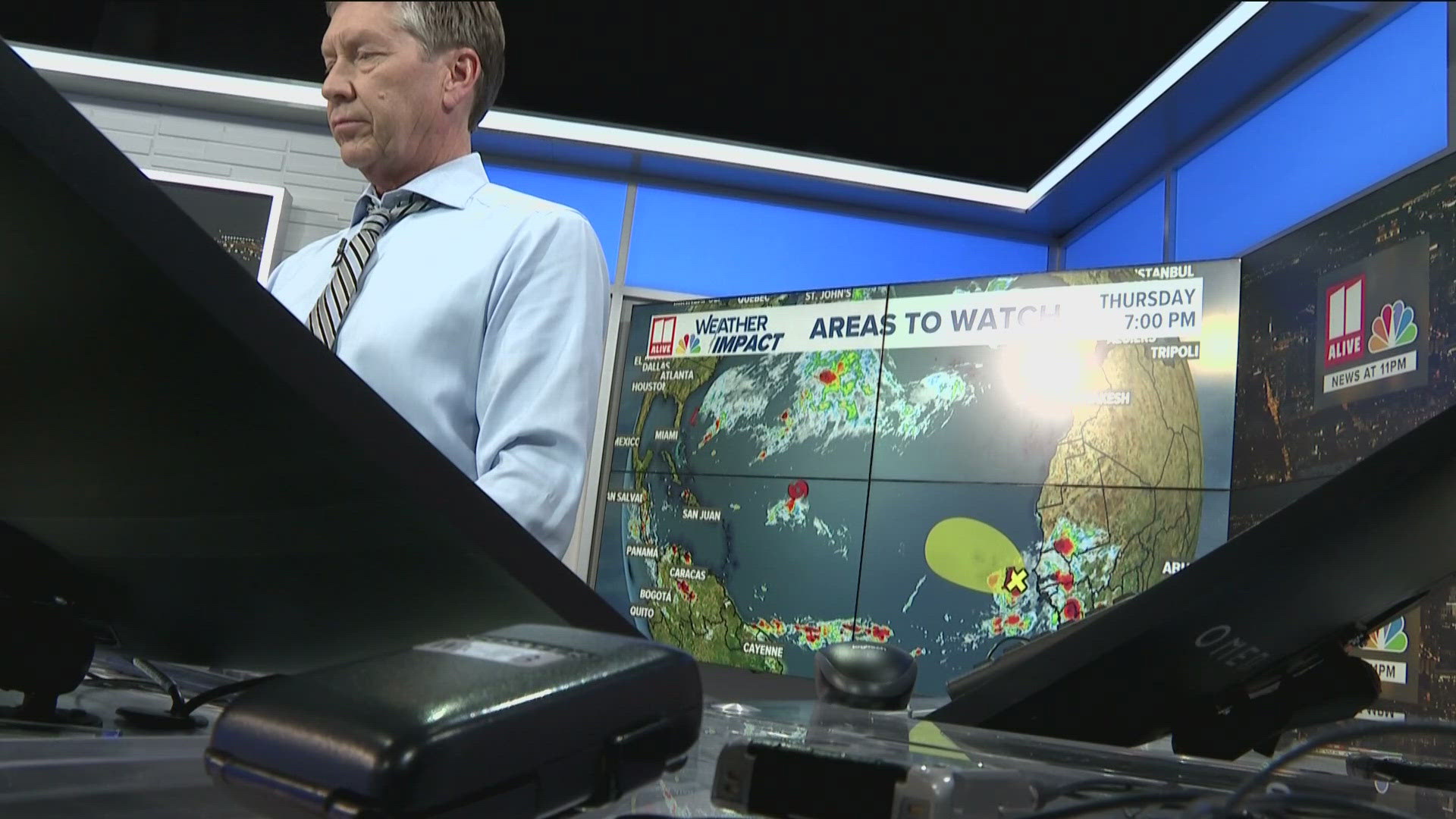 Forecasters are tracking another disturbance in the Atlantic about 300 miles from Bermuda.