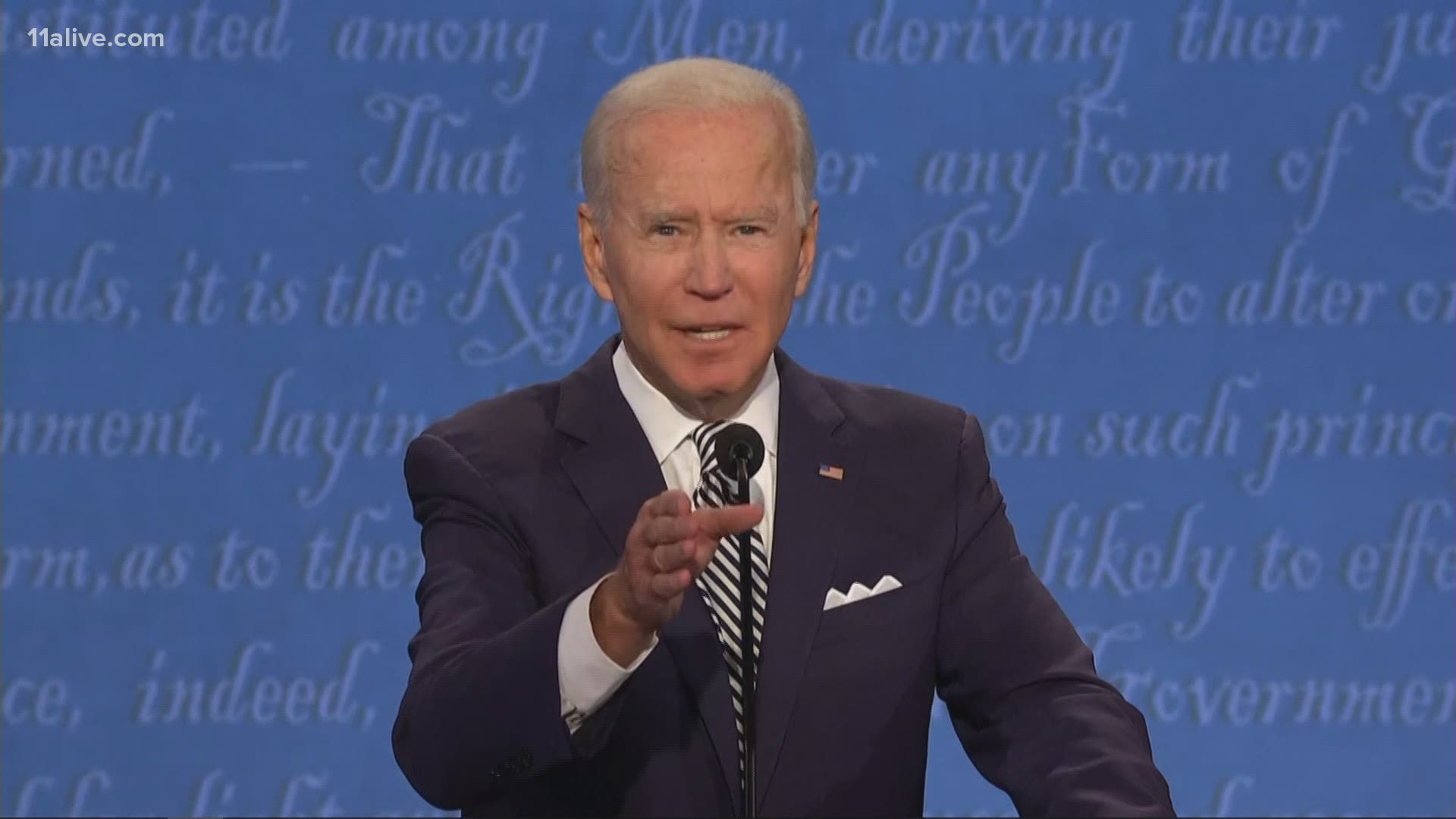 After many interruptions, former Vice President Joe Biden tells Trump to 'shut up.'